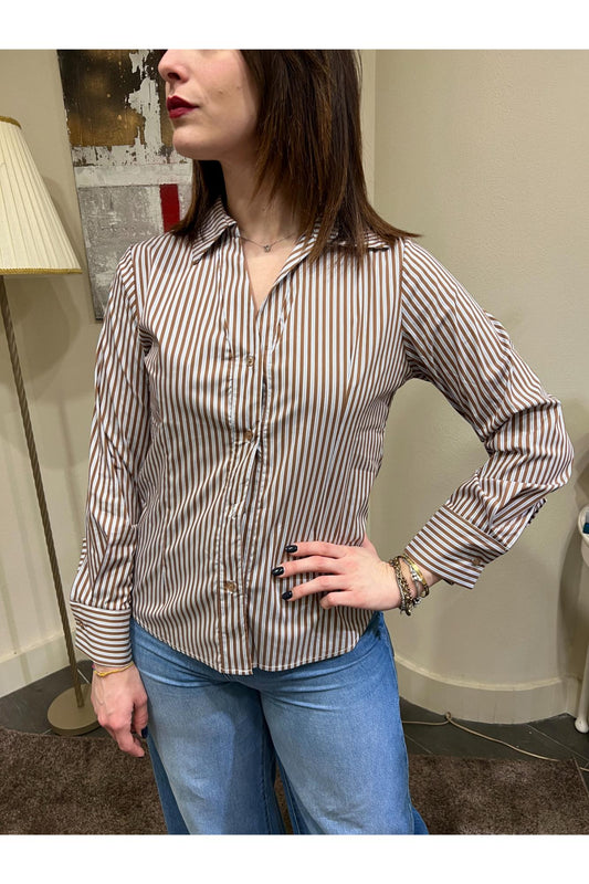 SUSY MIX Camicia Bacchettata Susy mix Tabacco