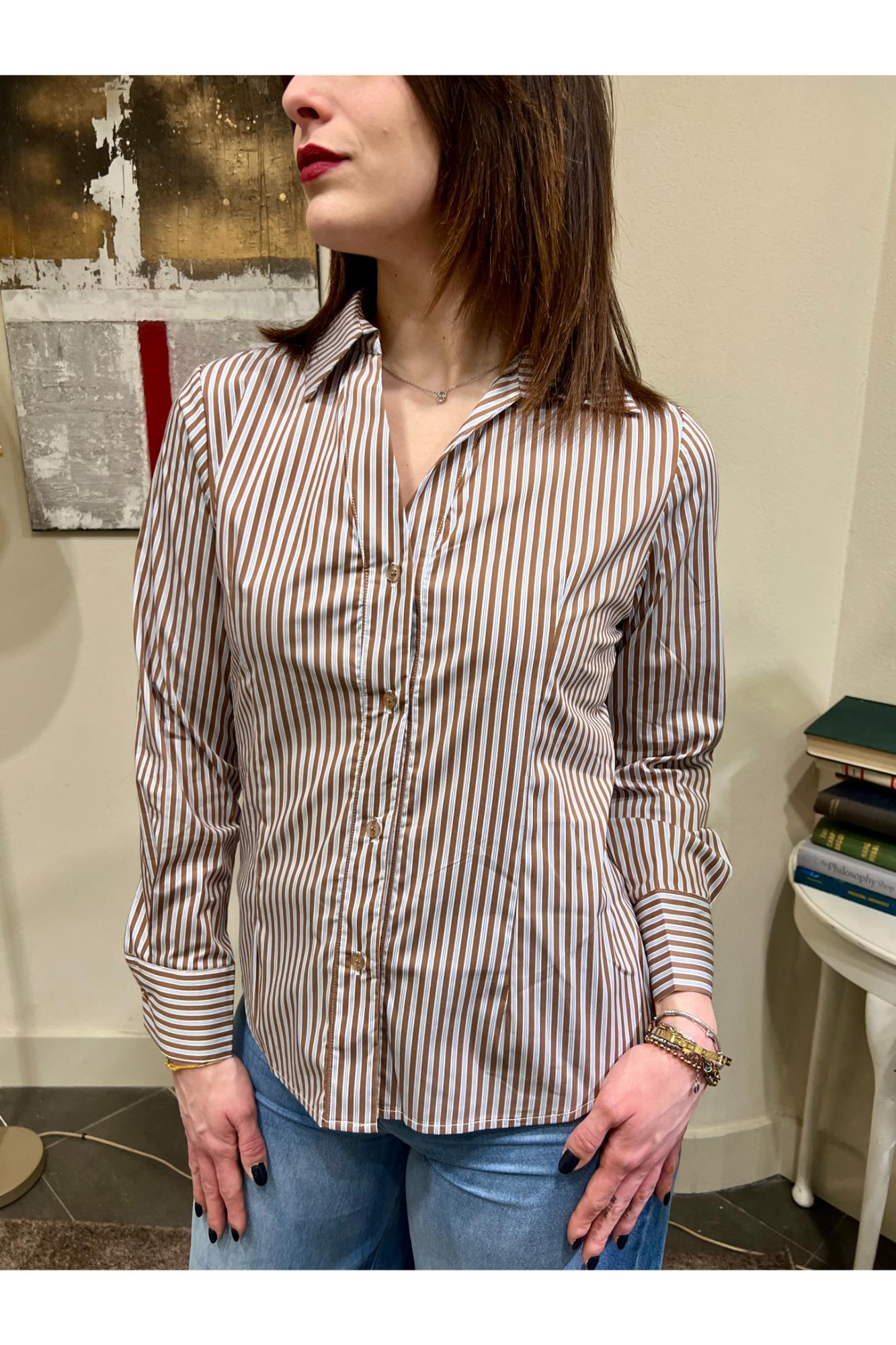 SUSY MIX Camicia Bacchettata Susy mix Tabacco