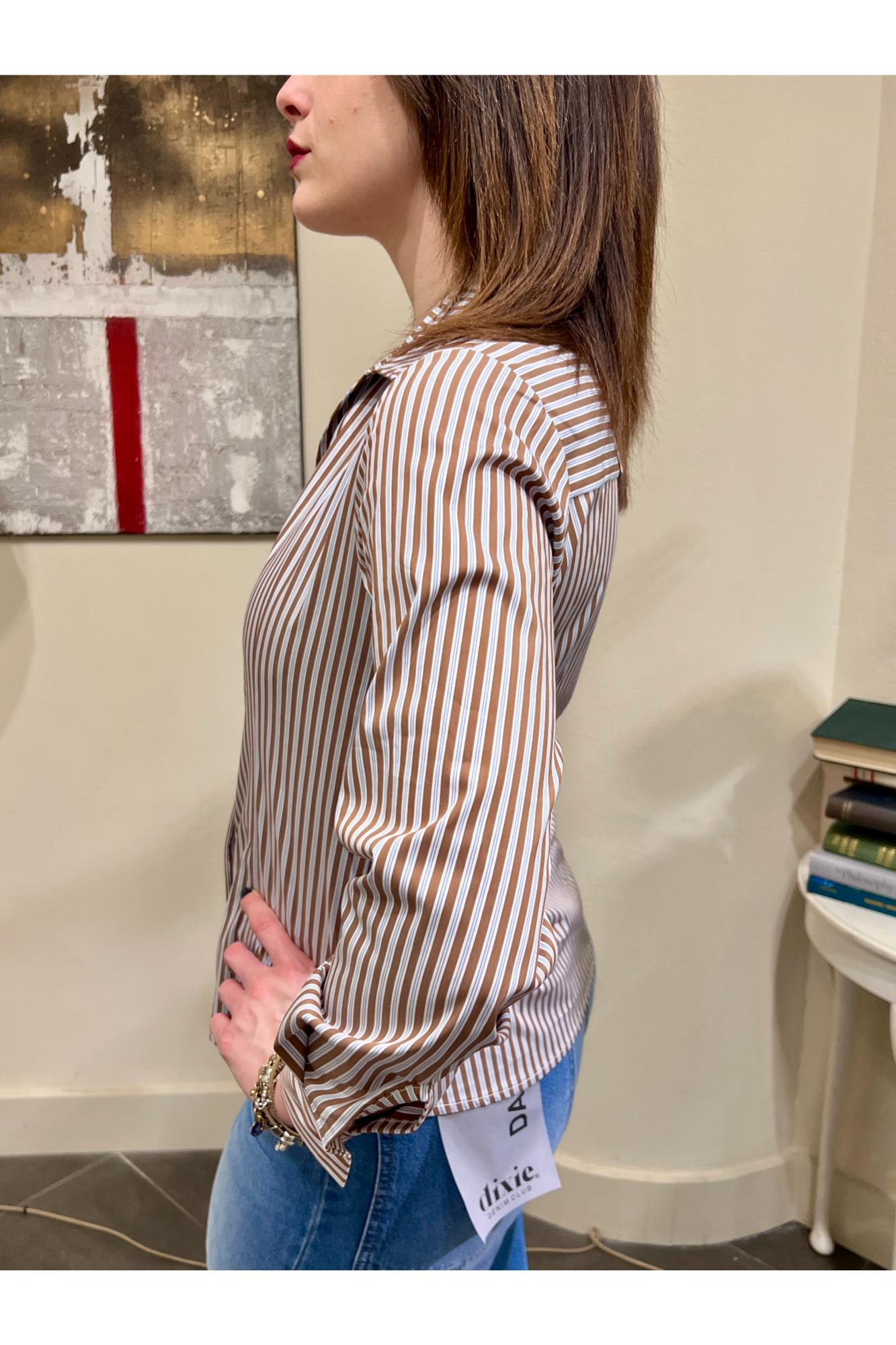 SUSY MIX Camicia Bacchettata Susy mix Tabacco