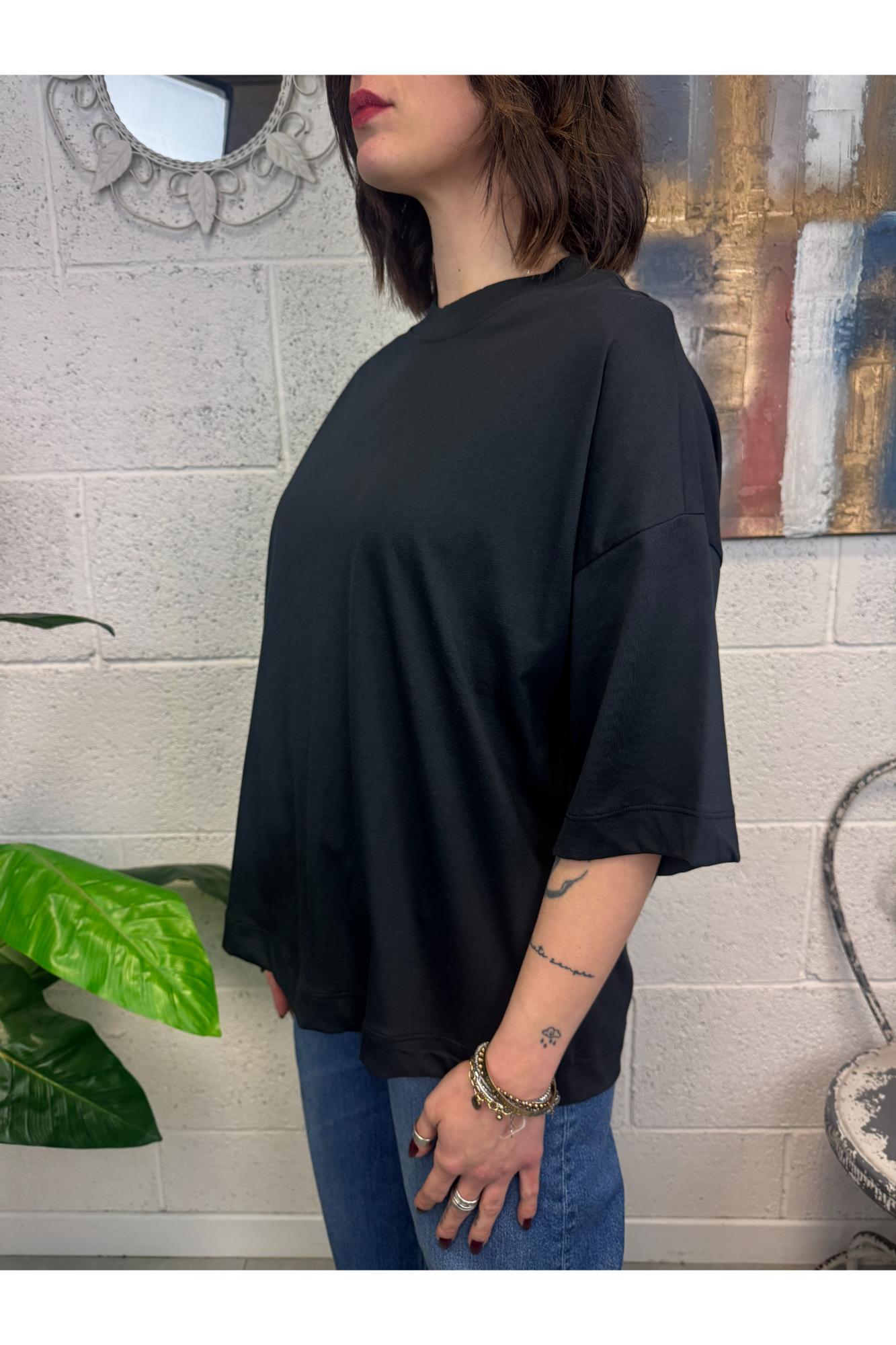 SUSY MIX T-shirt over Susy mix Nero