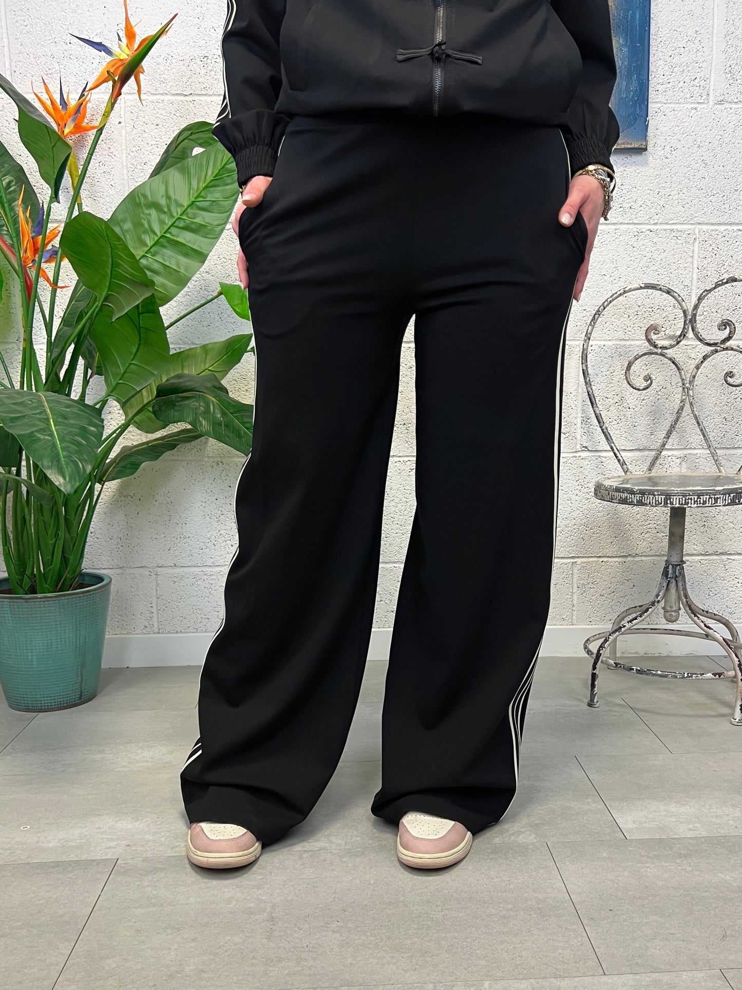 SUSY MIX Pantalone con bande Susy mix Nero