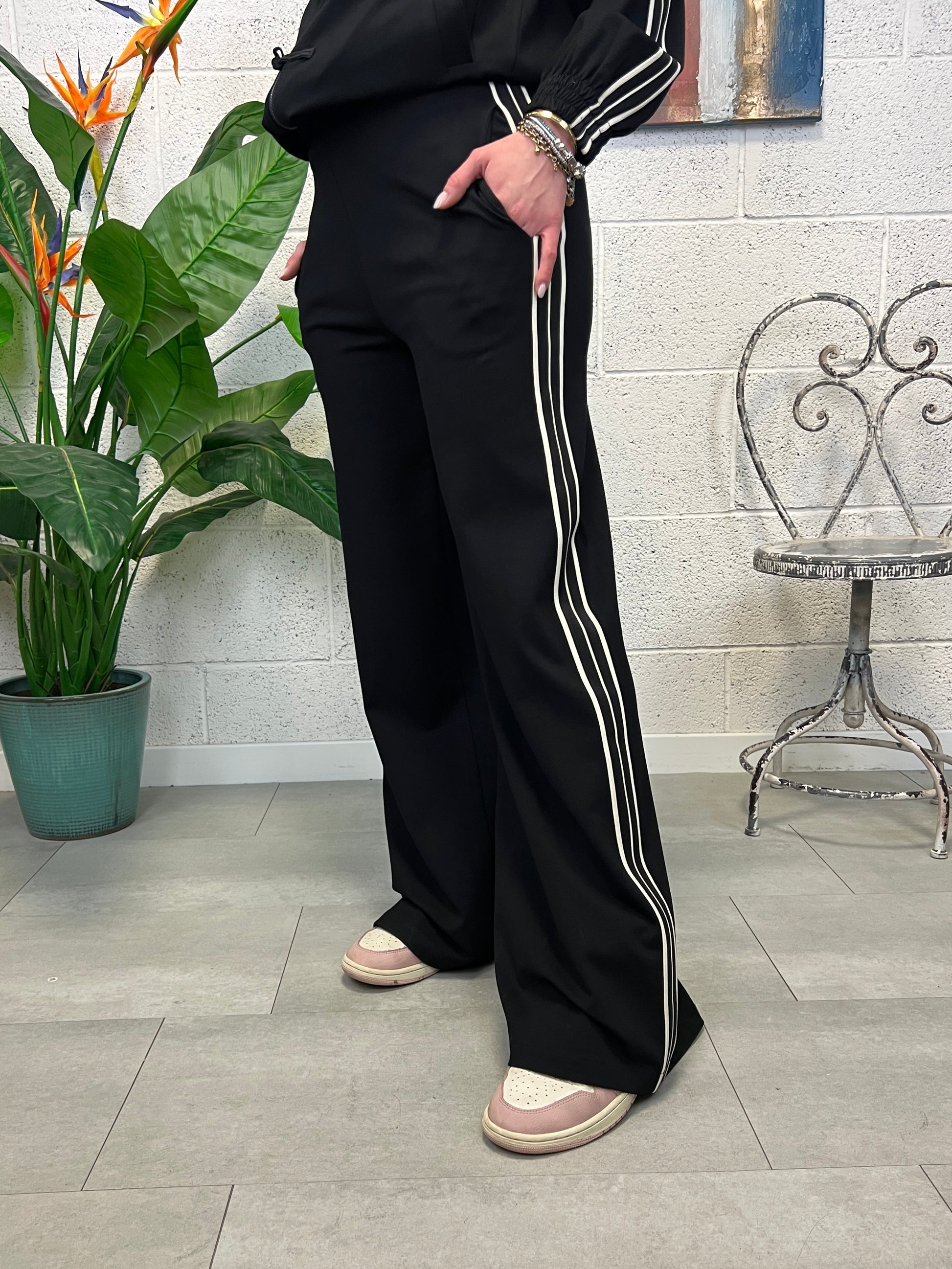 SUSY MIX Pantalone con bande Susy mix Nero