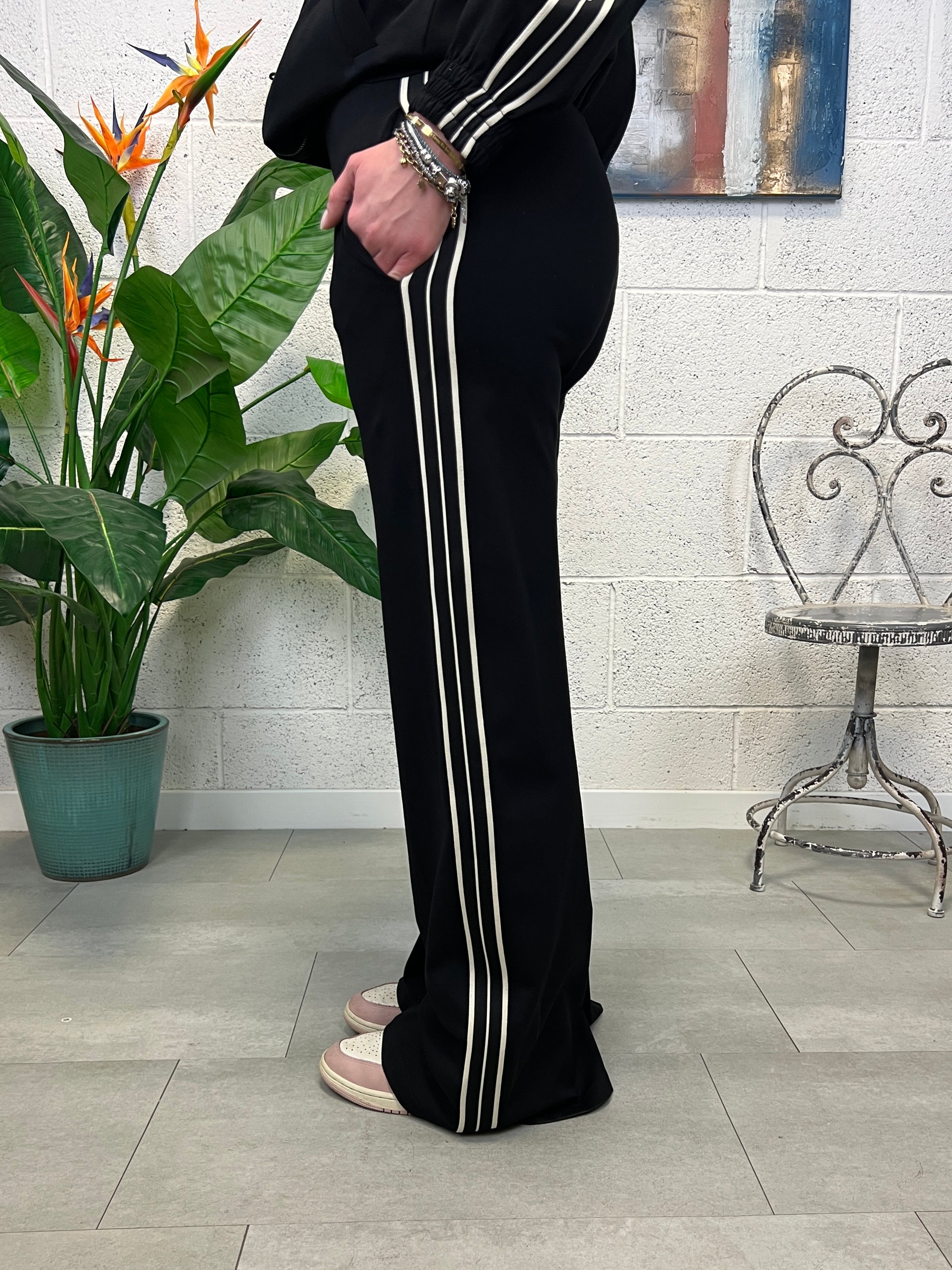 SUSY MIX Pantalone con bande Susy mix Nero
