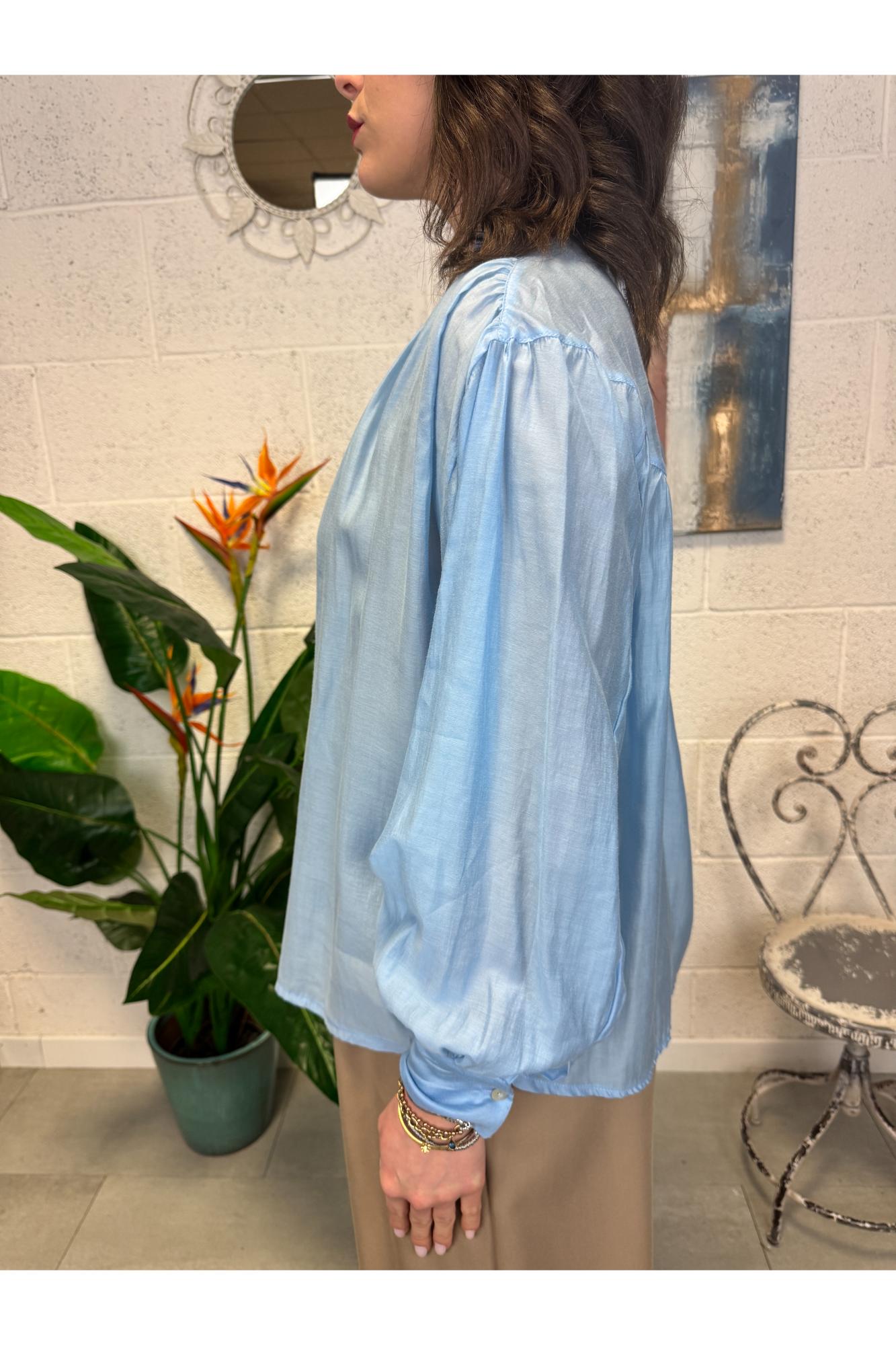 SUSY MIX Camicia velata Susy mix Celeste