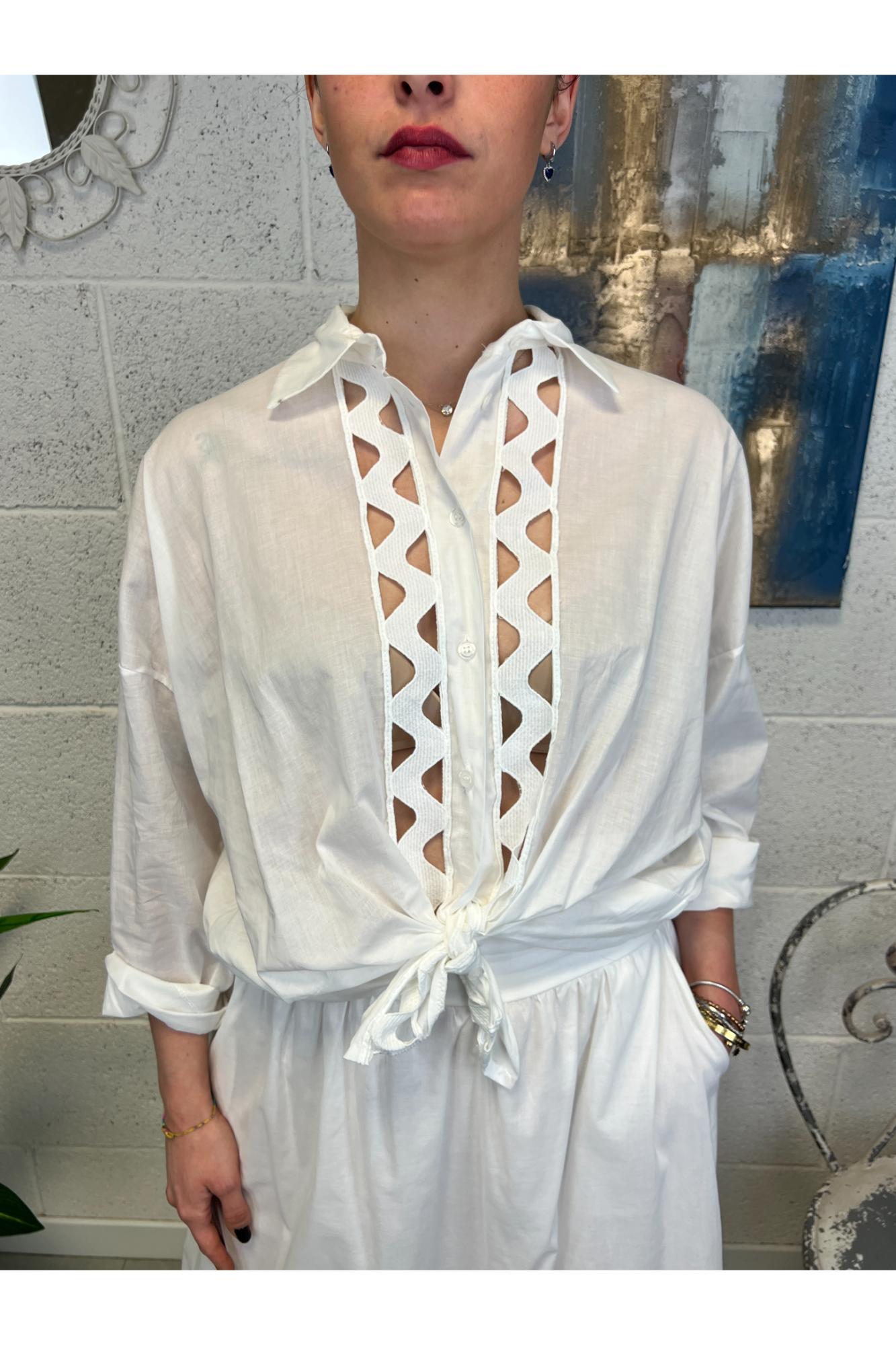 SUSY MIX Camicia traforata Susy mix Bianco