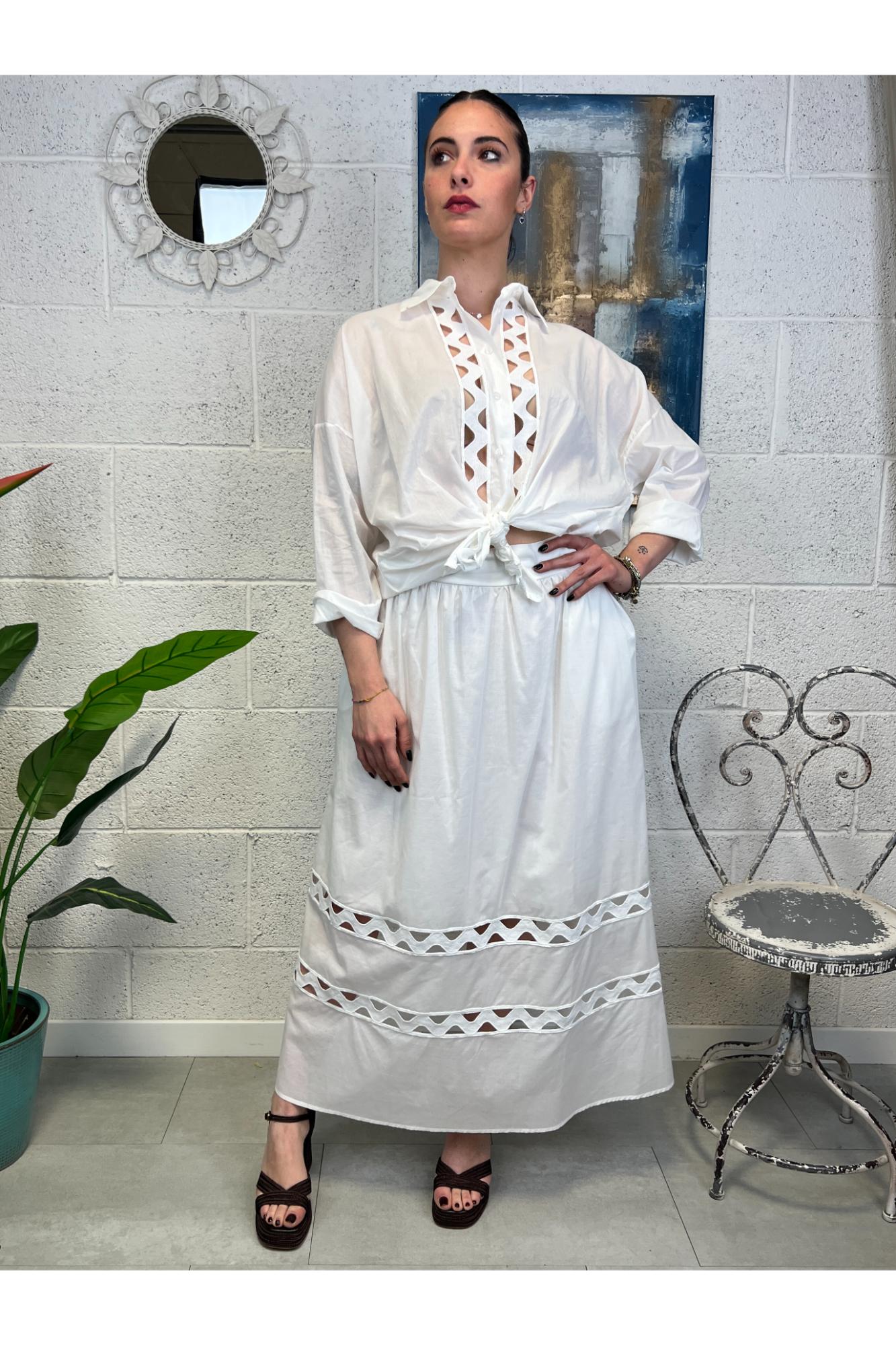 SUSY MIX Camicia traforata Susy mix Bianco