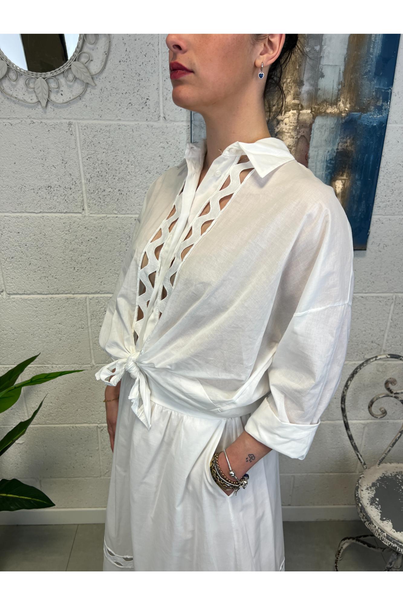 SUSY MIX Camicia traforata Susy mix Bianco