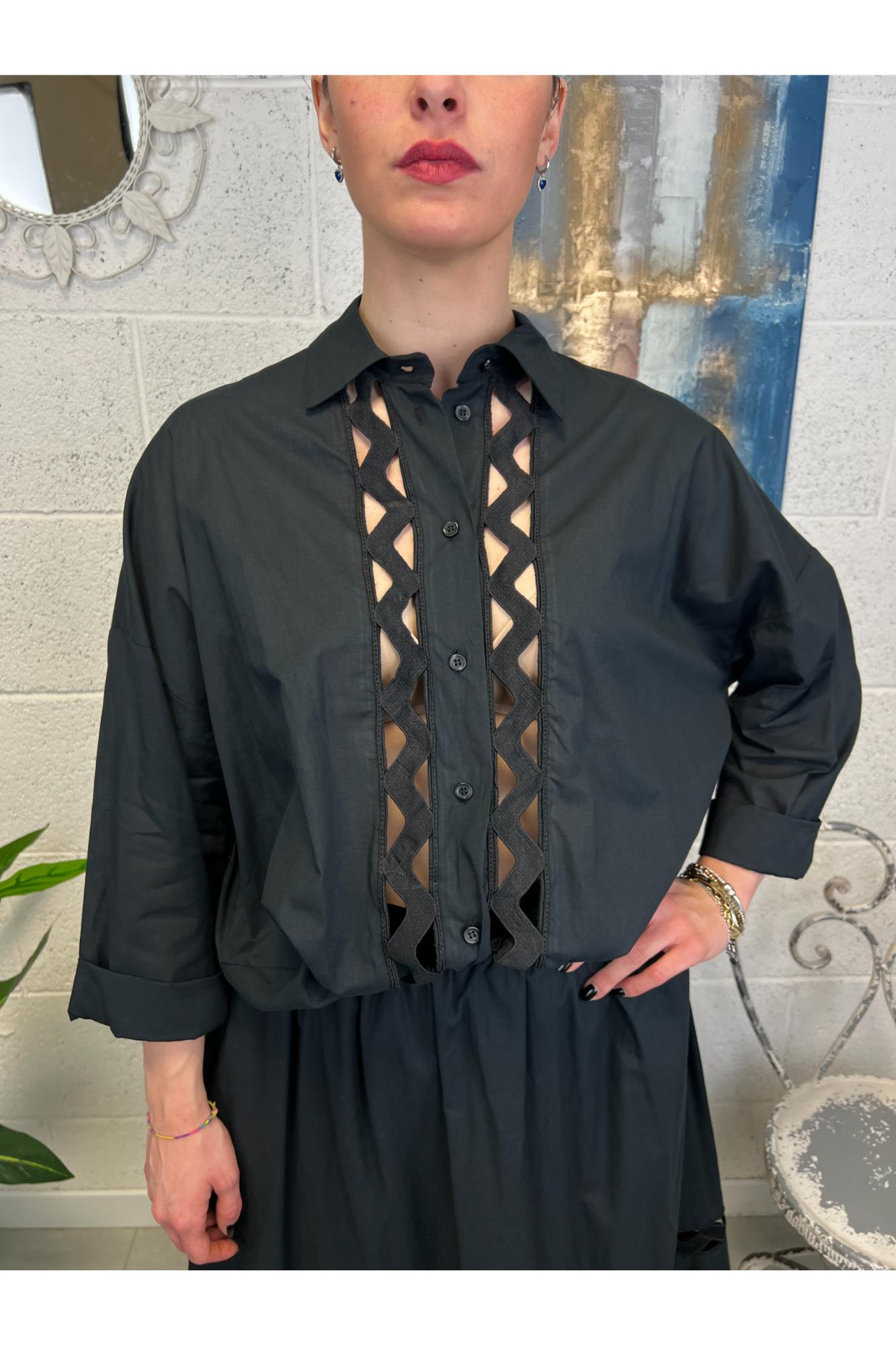 SUSY MIX Camicia traforata Susy mix Nero