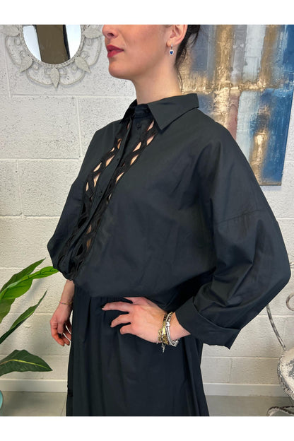 SUSY MIX Camicia traforata Susy mix Nero