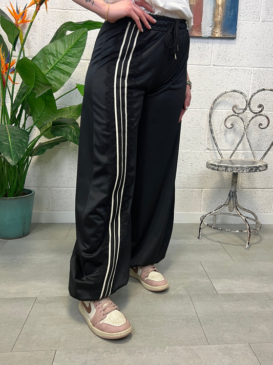 SUSY MIX Pantalone con bande Susy mix Nero
