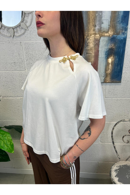 SUSY MIX T-shirt con gancio Susy mix Bianco