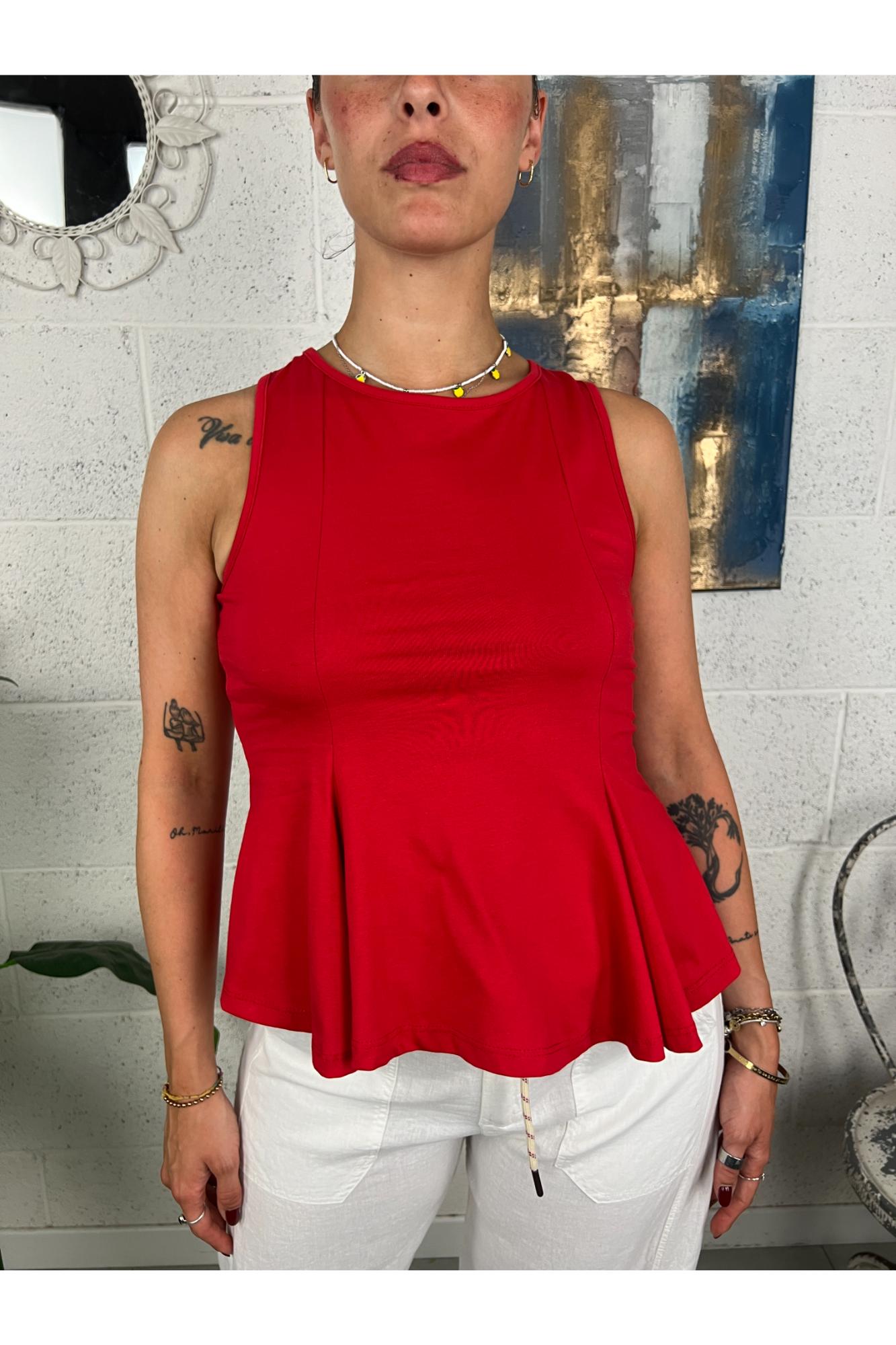 SUSY MIX Canottiera svasata Susy mix Rosso
