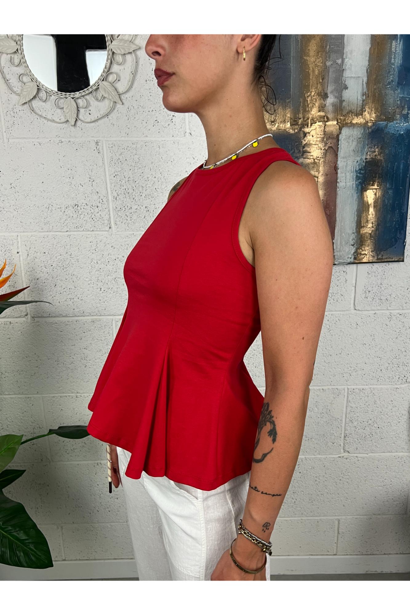 SUSY MIX Canottiera svasata Susy mix Rosso