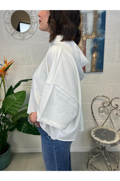 SUSY MIX Felpa con cappuccio Susy mix Panna