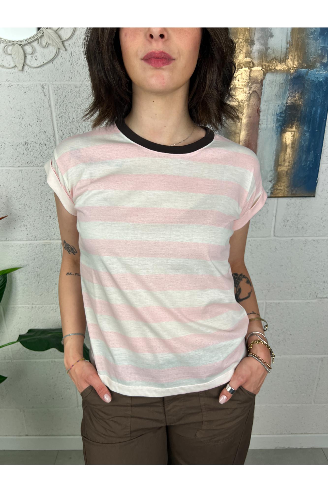 SUSY MIX Maglia rigata Susy mix Rosa