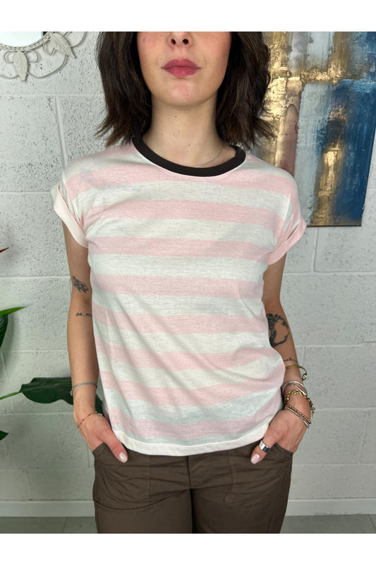 SUSY MIX Maglia rigata Susy mix Rosa