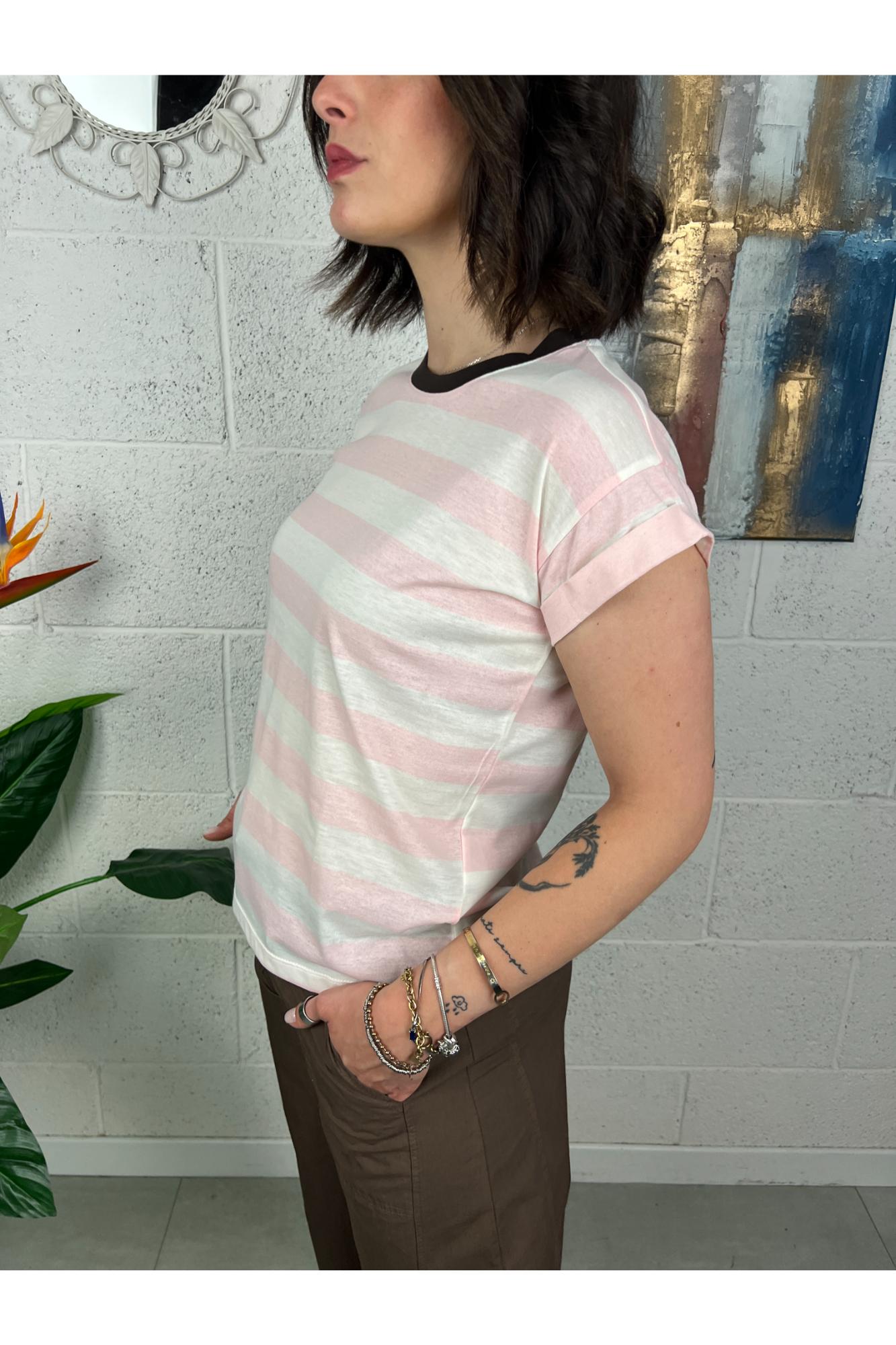 SUSY MIX Maglia rigata Susy mix Rosa