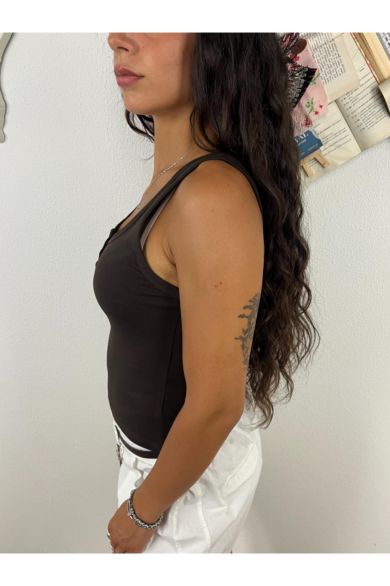 Canottiera con bottoncini Susy mix