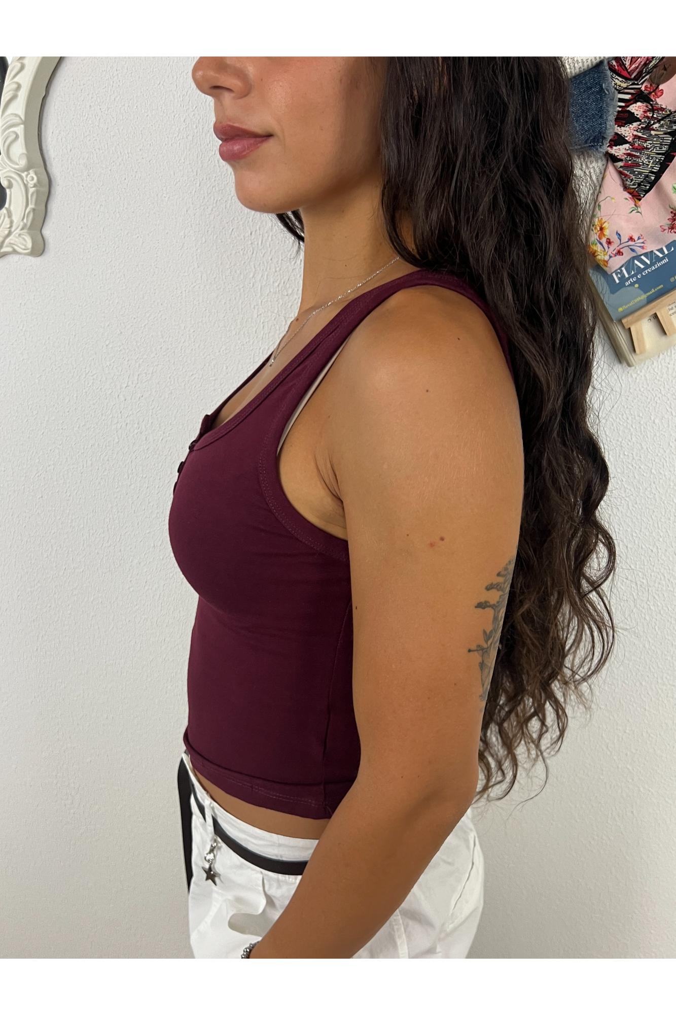Canottiera con bottoncini Susy mix