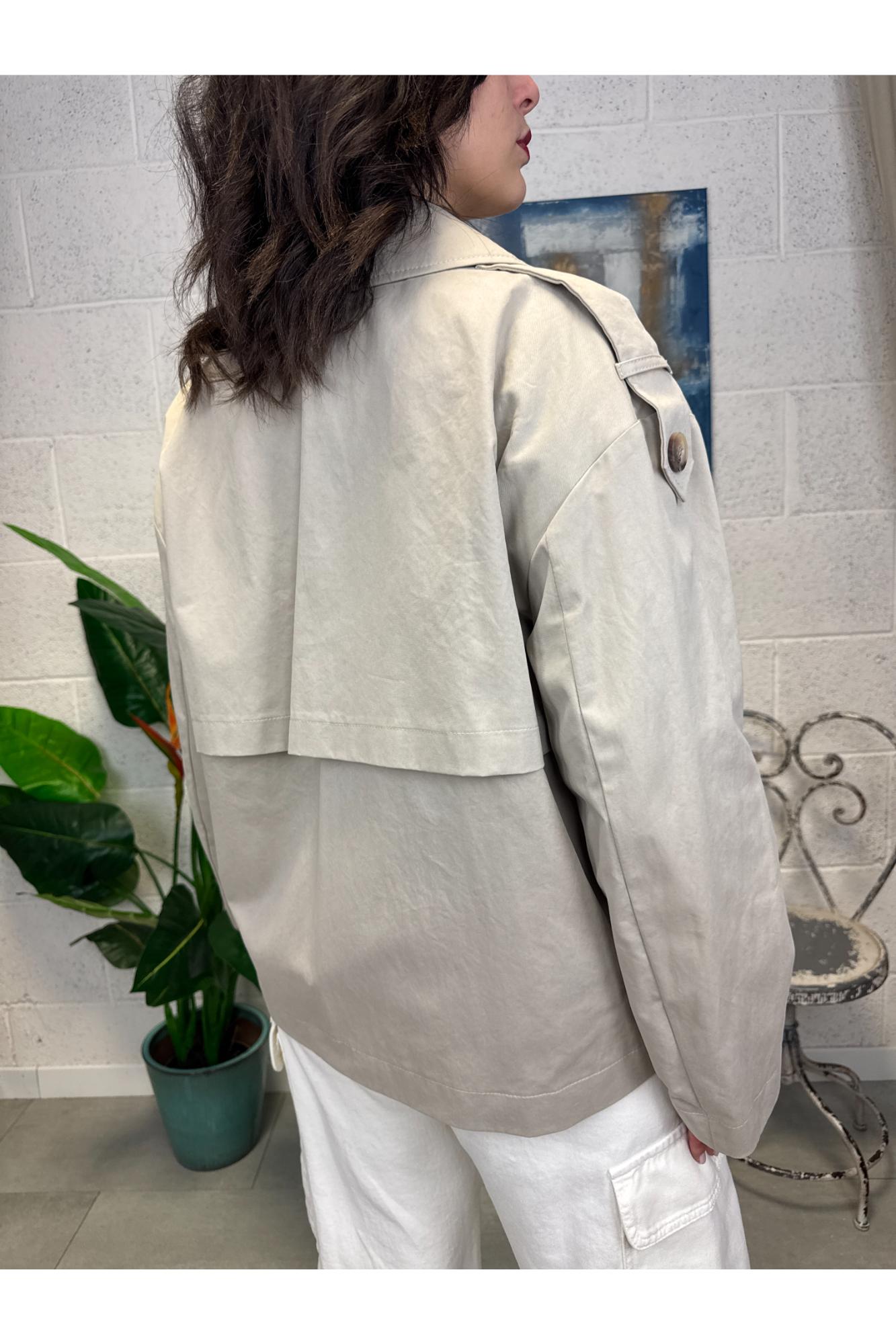 SUSY MIX Trench corto Susy mix Beige