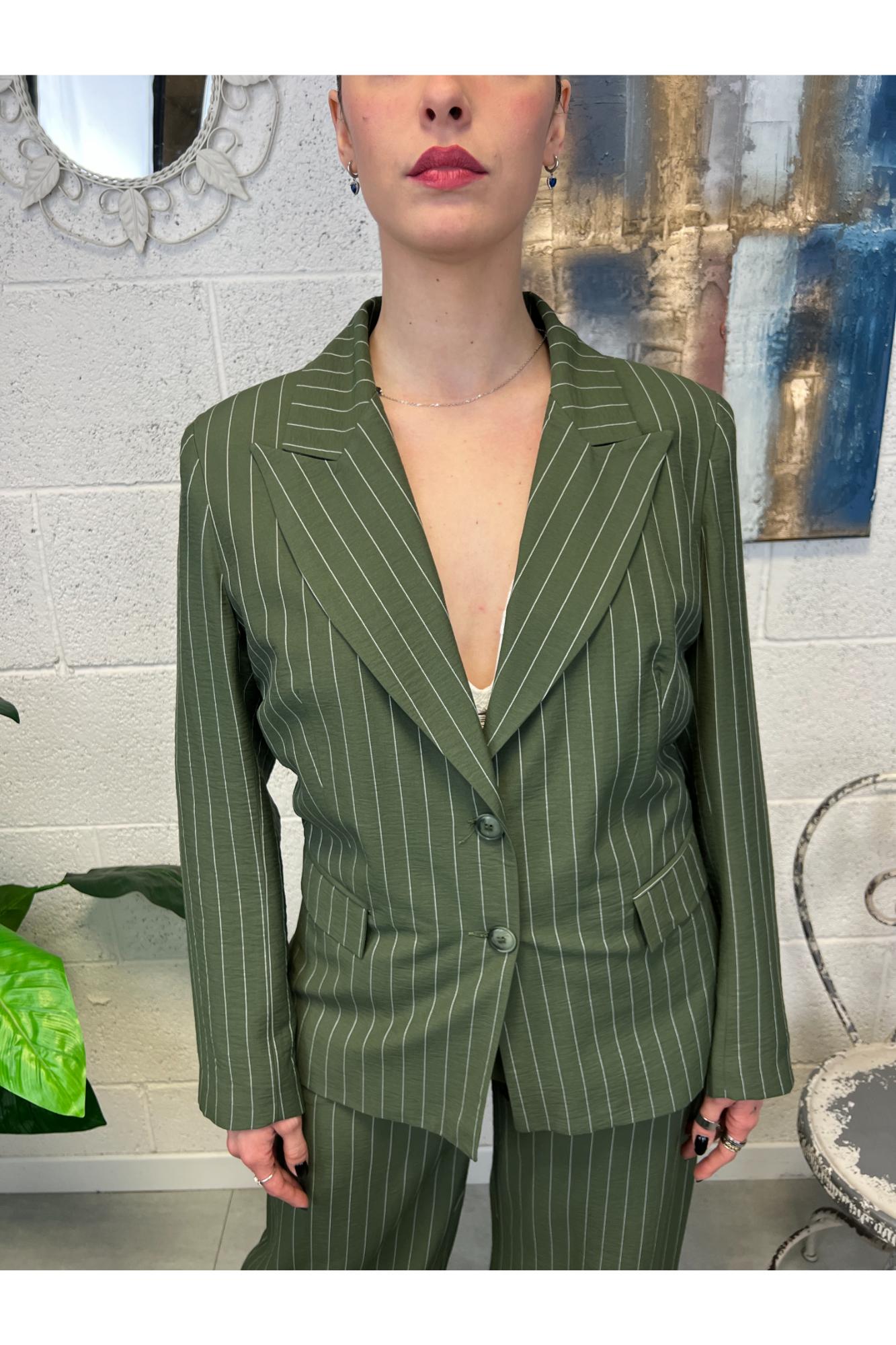 SUSY MIX Giacca gessata Susy mix Verde