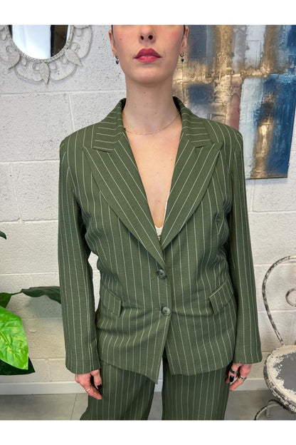 SUSY MIX Giacca gessata Susy mix Verde