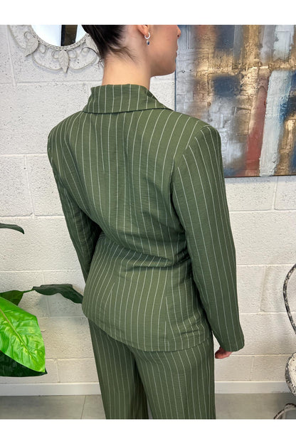 SUSY MIX Giacca gessata Susy mix Verde