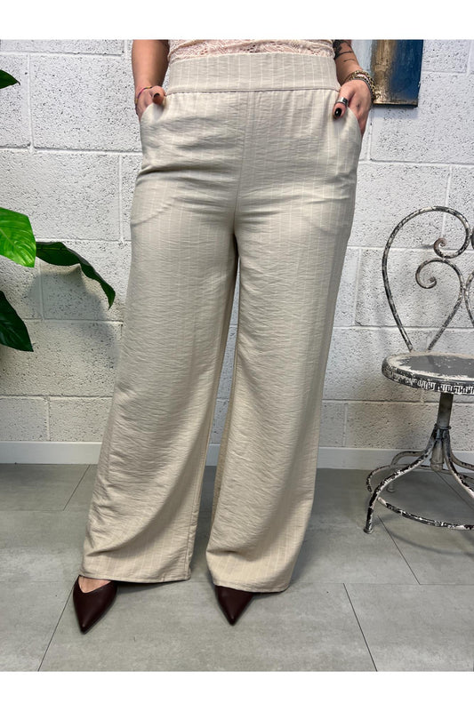 SUSY MIX Pantaqlone gessato Susy mix Beige