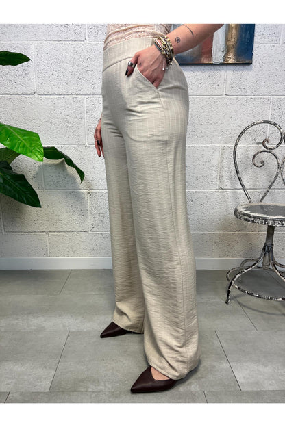 SUSY MIX Pantaqlone gessato Susy mix Beige