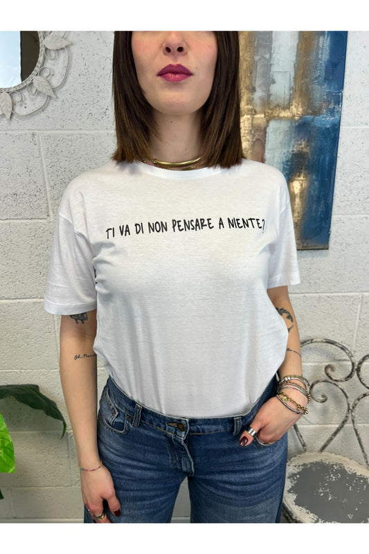 SUSY MIX T-shirt con scritta Susy mix Bianco