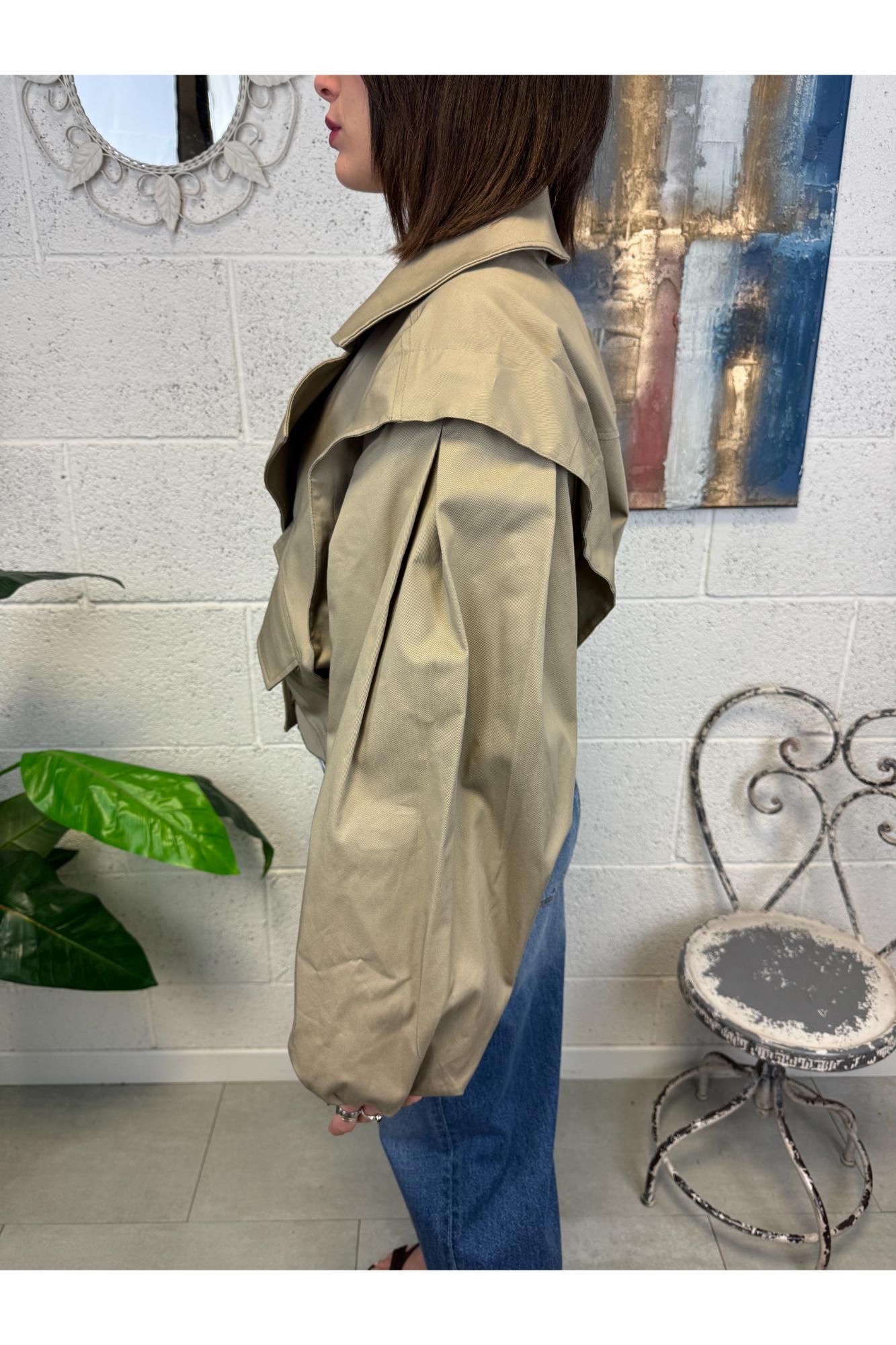 SUSY MIX Trench manica palloncino Susy mix Sabbia