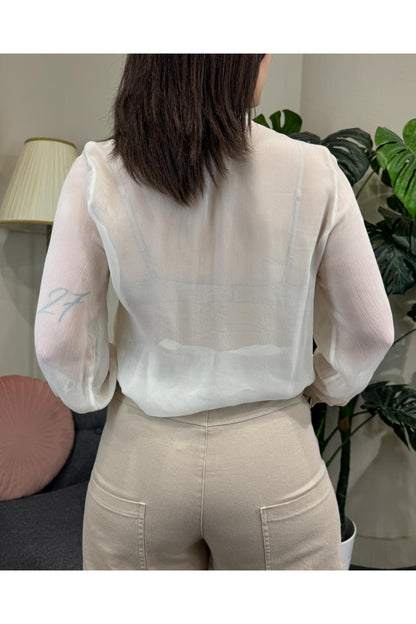 SUSY MIX Camicia velata Susy mix Burro