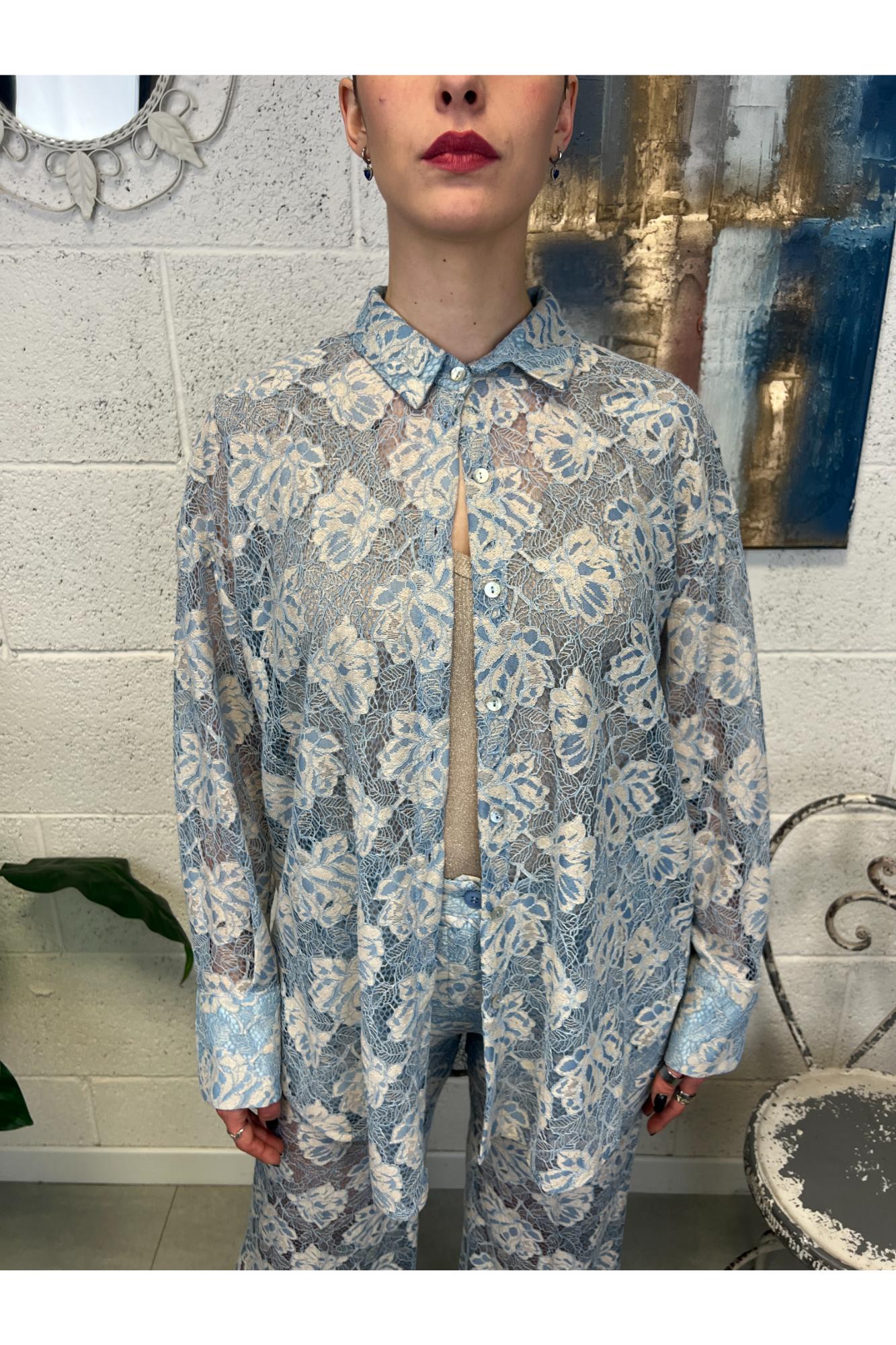SUSY MIX Camicia di pizzo Susy mix Cielo