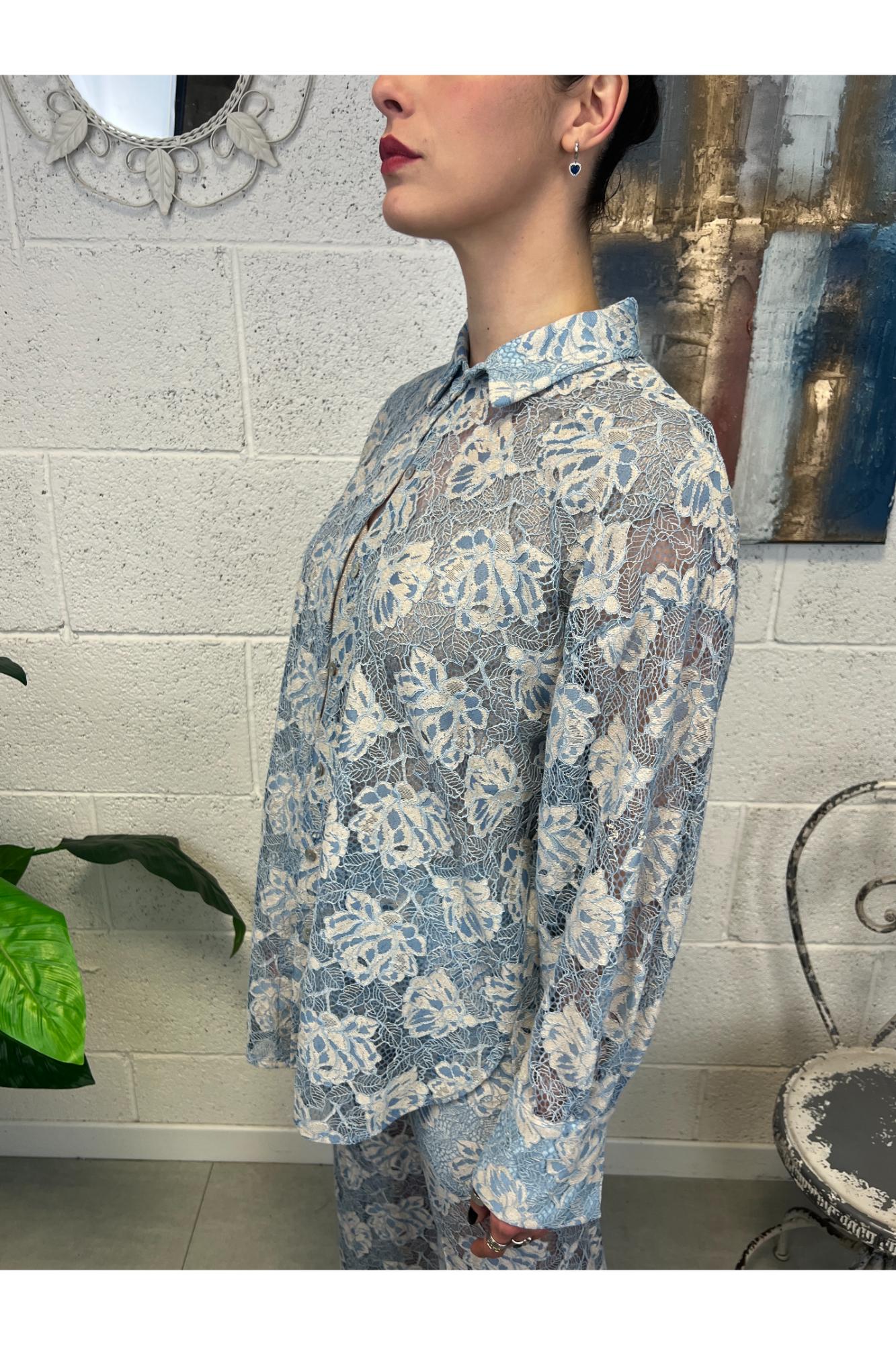 SUSY MIX Camicia di pizzo Susy mix Cielo