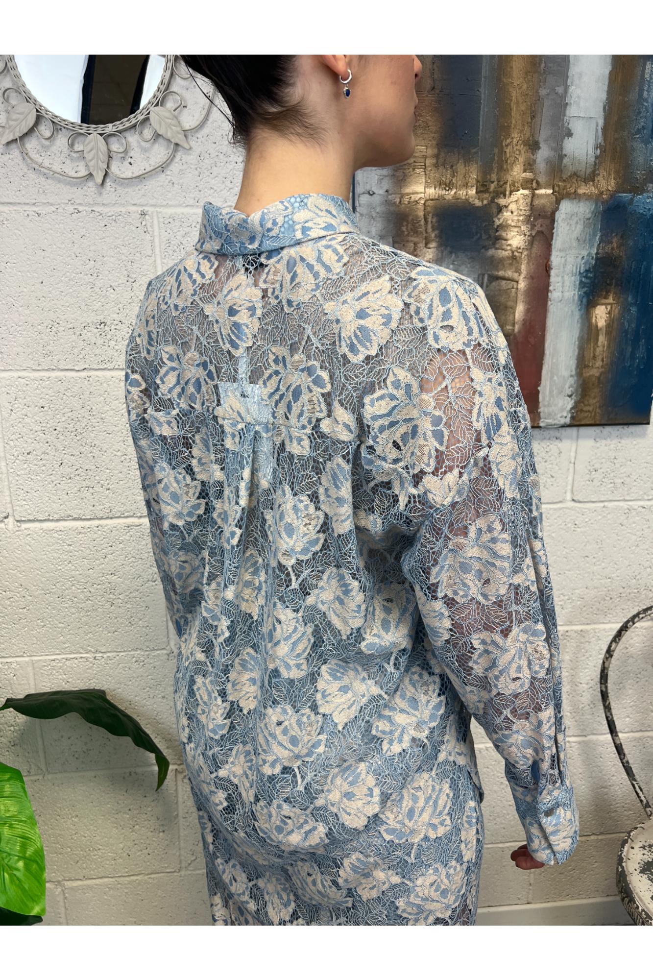 SUSY MIX Camicia di pizzo Susy mix Cielo
