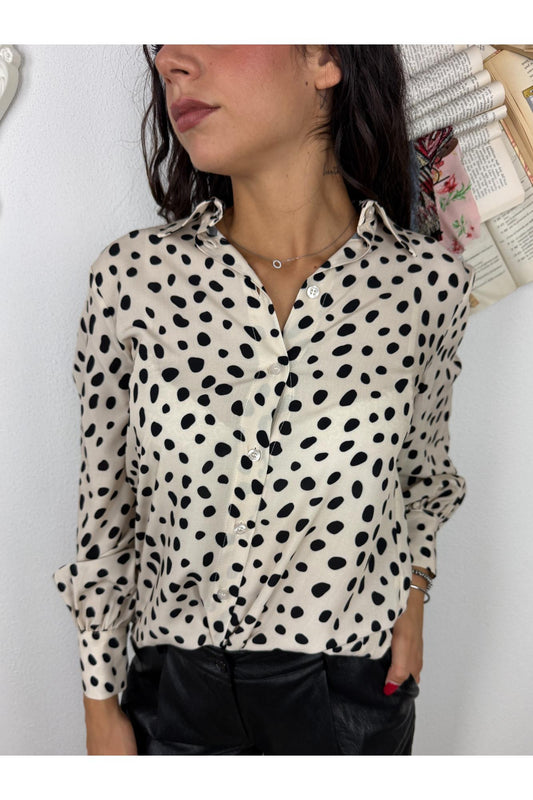 DIXIE Camicia pois manica lunga Dixie Panna