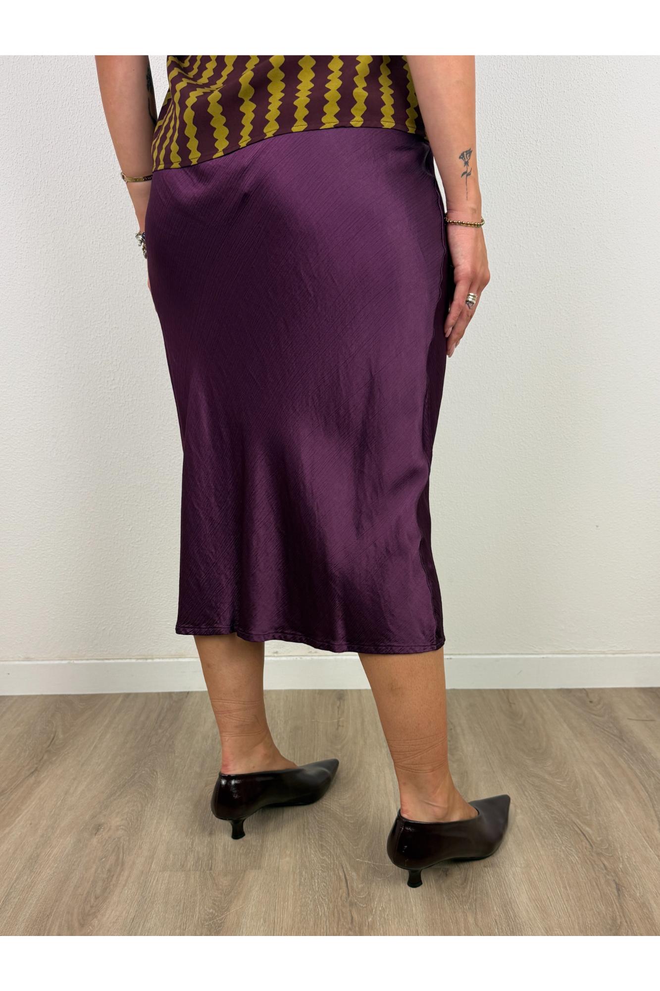 DIXIE Gonna 3/4 in satin Dixie Melanzana