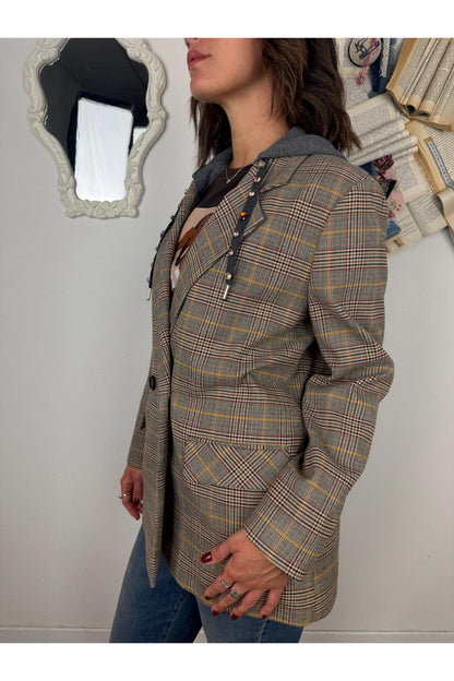 DIXIE Giacca doppio petto con cappuccio staccabile Dixie Multicolor