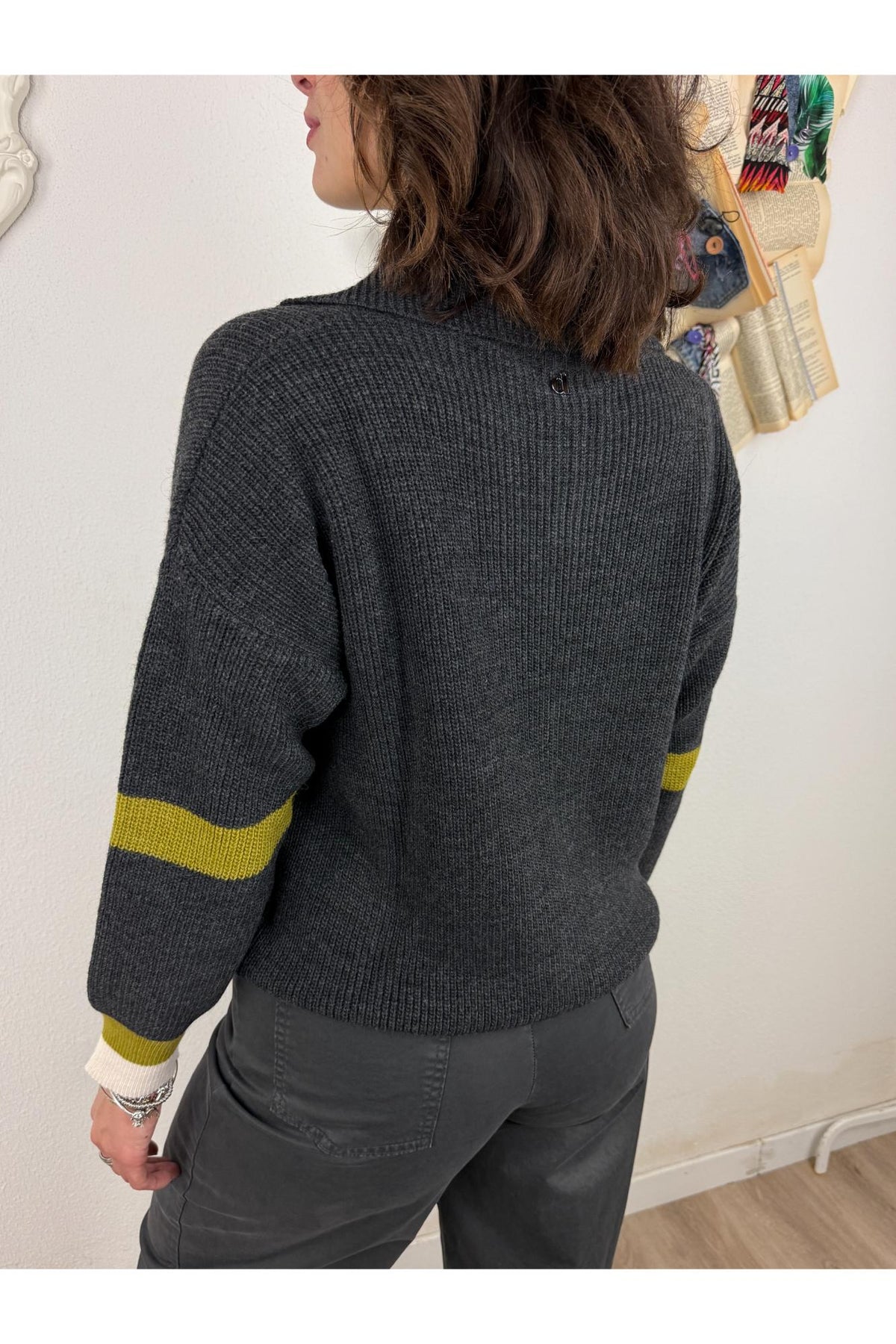 DIXIE Maglione con zipDixie Antracite