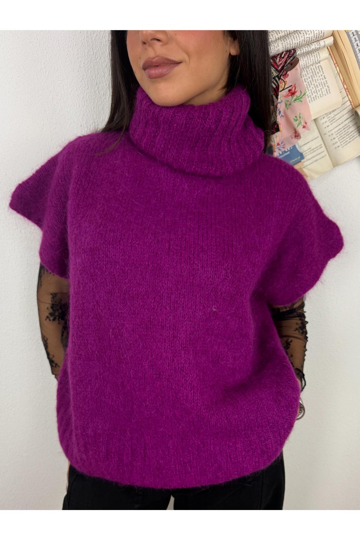 DIXIE Maglione a collo alto Dixie Magenta