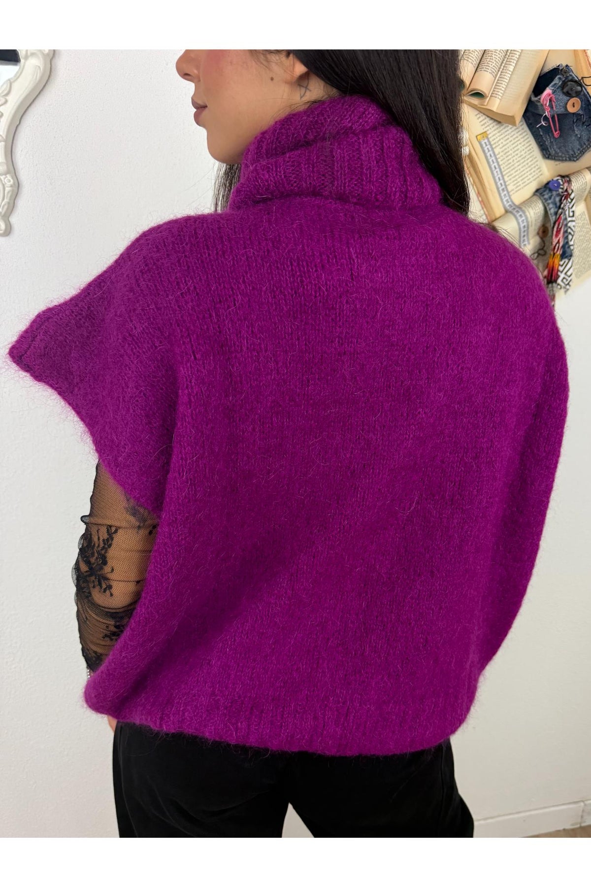 DIXIE Maglione a collo alto Dixie Magenta