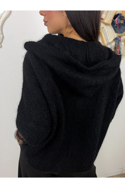 DIXIE Maglione con zip manica corta Dixie Nero