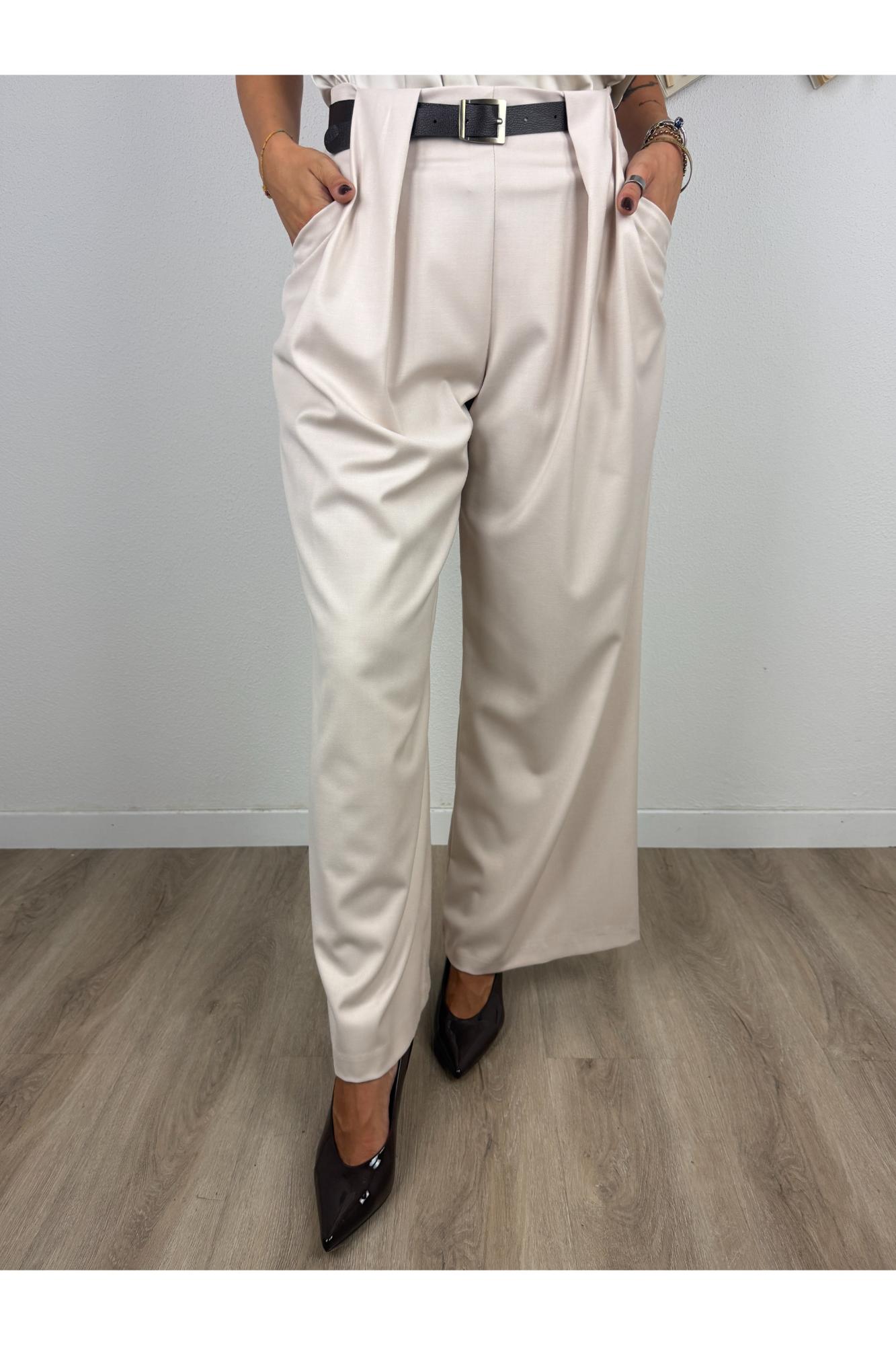 DIXIE Pantalone con pence passante Dixie Panna