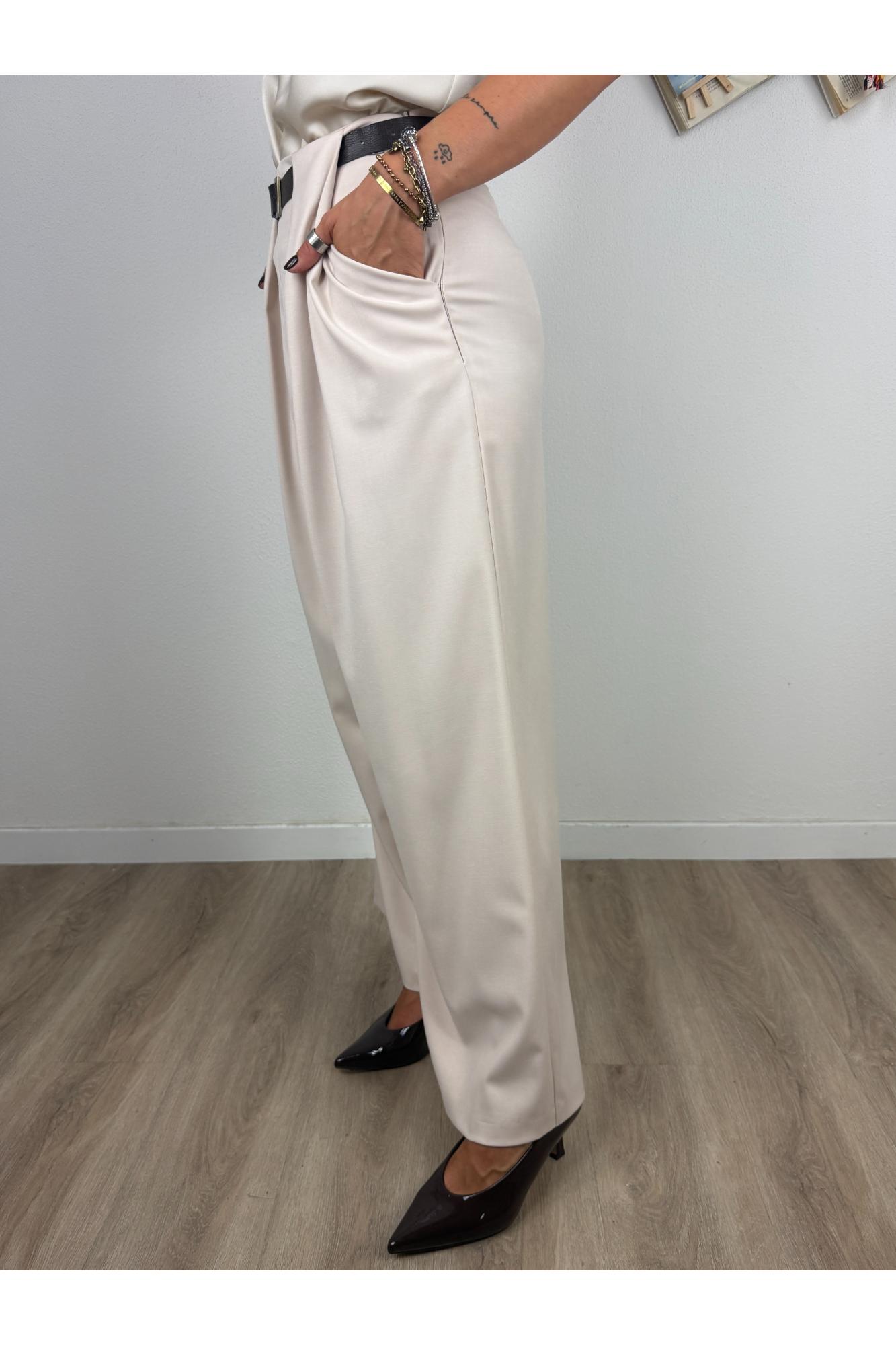 DIXIE Pantalone con pence passante Dixie Panna