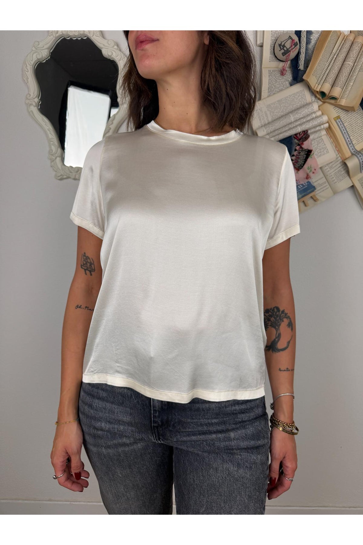 DIXIE Dixie- Maglia manica corta girocollo Burro