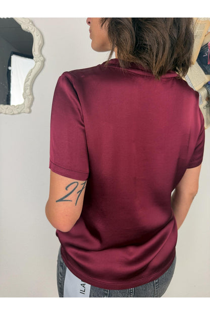 DIXIE Dixie- Maglia manica corta girocollo Vinaccia