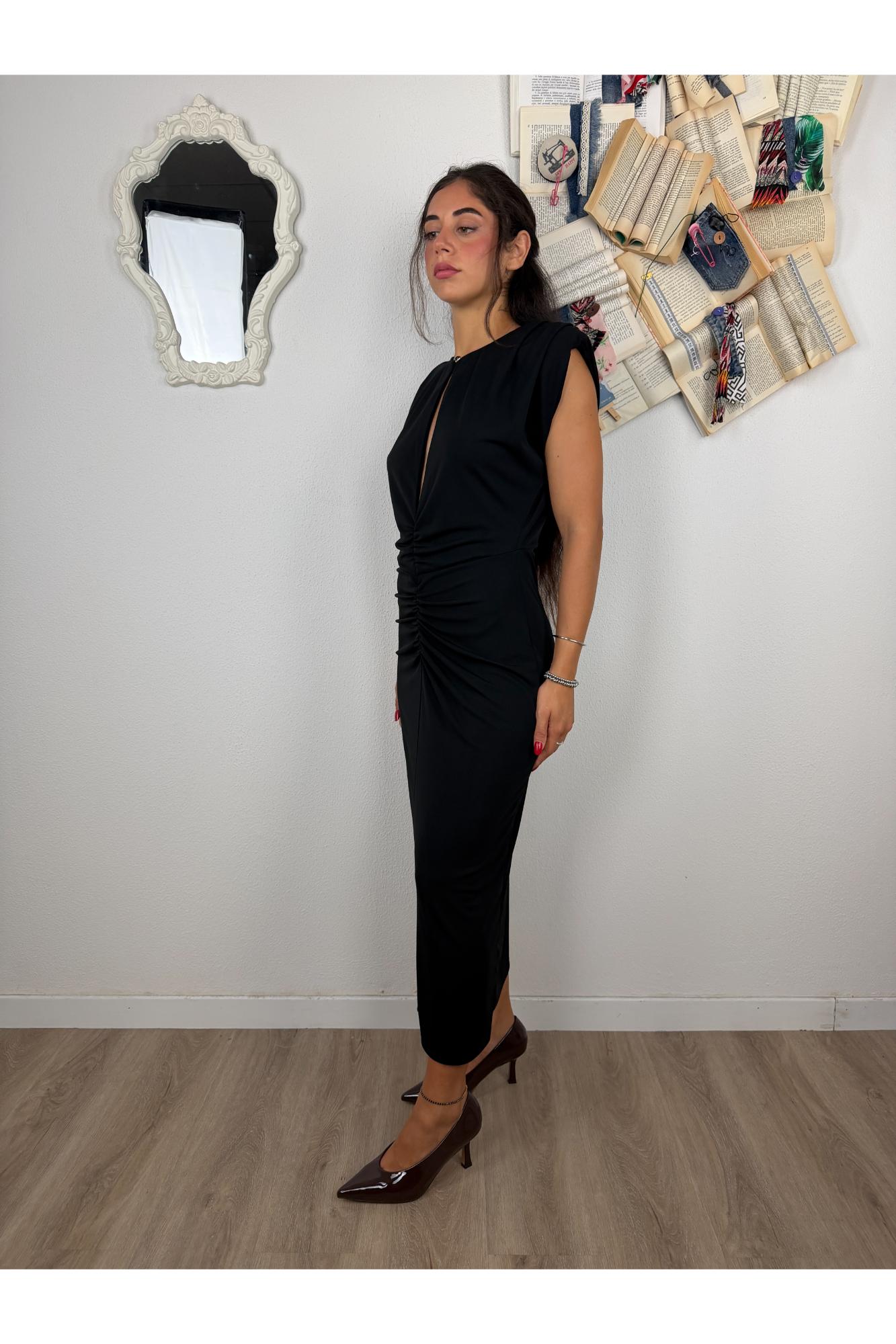 IMPERIAL Abito con scollo a goccia Imperil Nero