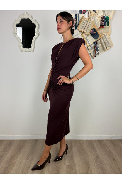 IMPERIAL Abito con scollo a goccia Imperil Plum