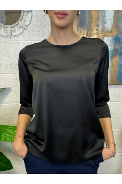 IMPERIAL Blusa girocollo manica 3/4 Imperial Nero