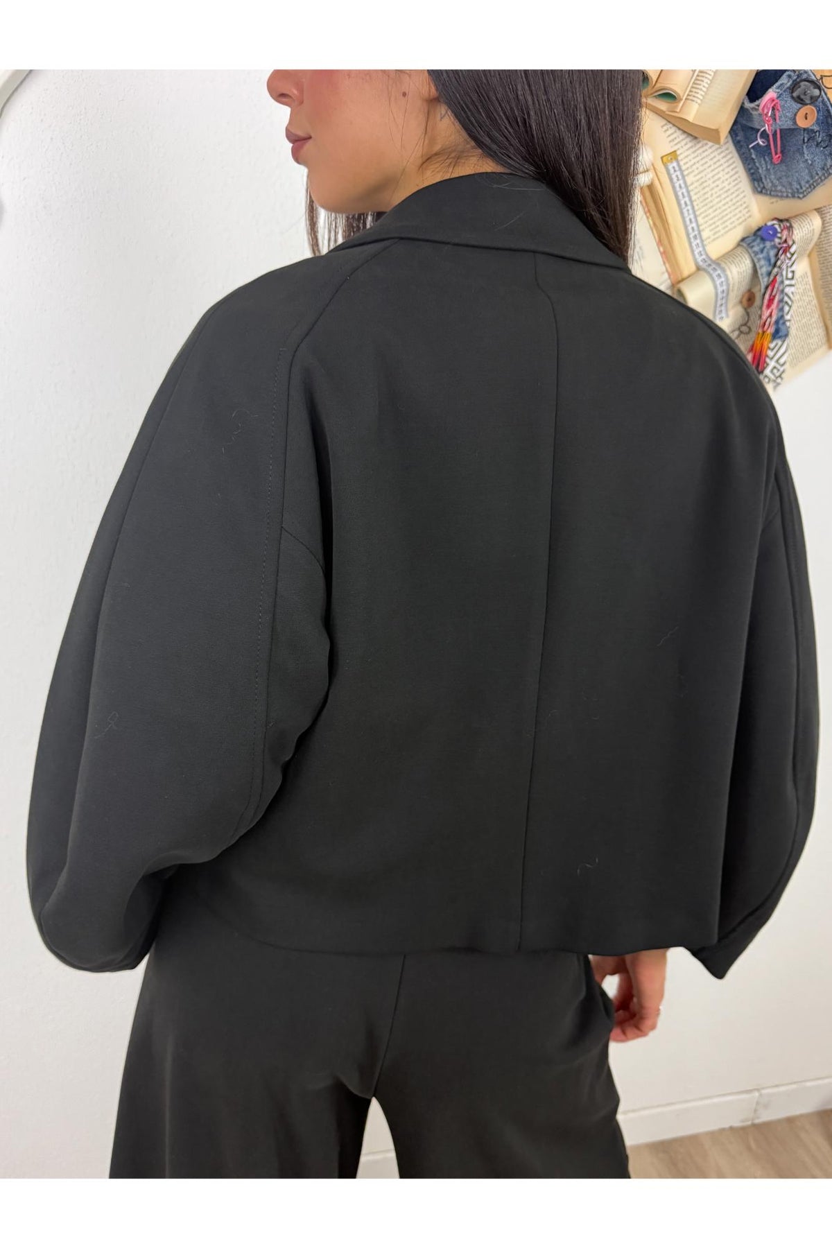 IMPERIAL Giacca corta con manica a trapezio Imperial Nero